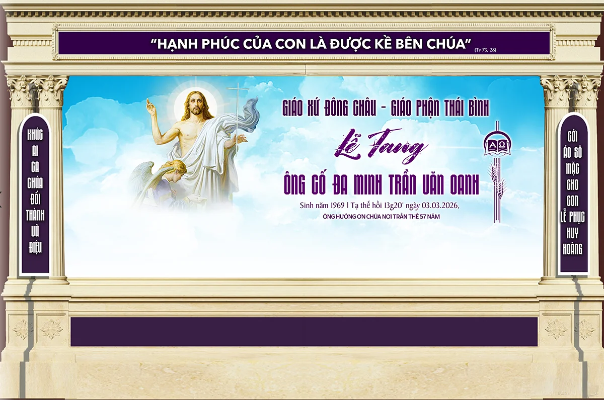 Phông an táng công giáo mẫu 1