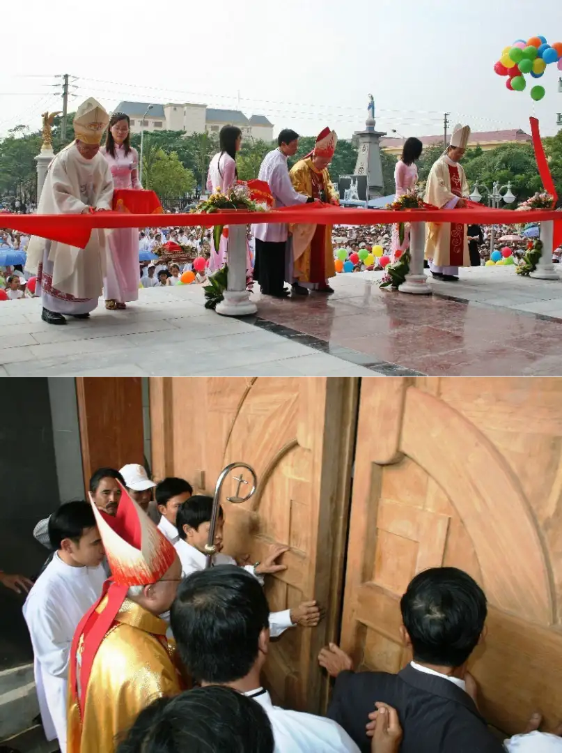 Nghi thức khánh thành Thánh đường Chánh Tòa Thái Bình ngày 13/10/2007.
